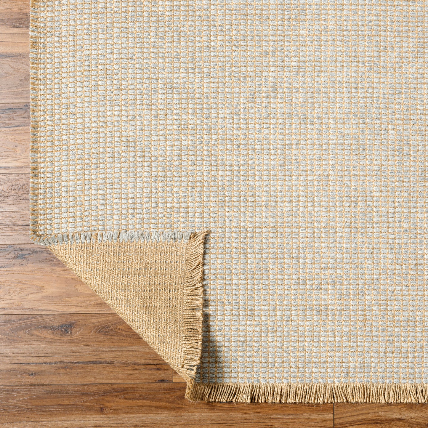 HENDY Jute Rug I Living Rom, Bedroom, Hallway I Modern Boho Rug, Natural Fibers, Rustic Durable Area Rug, Easy Care I Light Brown, Grey