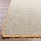 HENDY Jute Rug I Living Rom, Bedroom, Hallway I Modern Boho Rug, Natural Fibers, Rustic Durable Area Rug, Easy Care I Light Brown, Grey