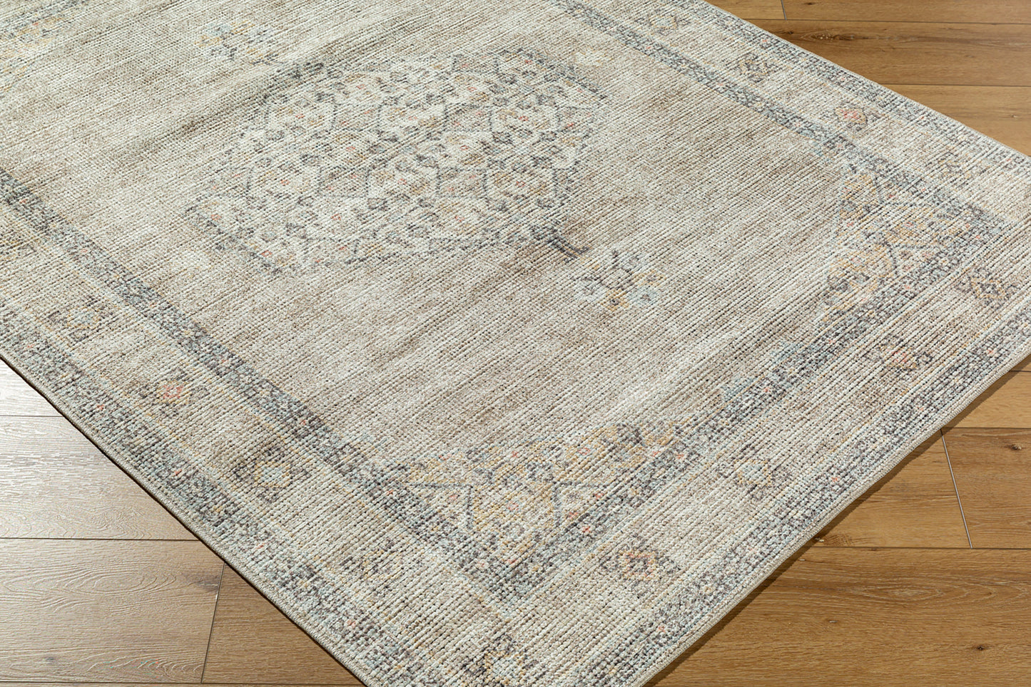 JAMESA Vintage Rug I Living Room, Bedroom, Dining I Traditional Oriental Boho Rug, Soft Area Rug, Short Pile, Easy Care I Grey, Brown