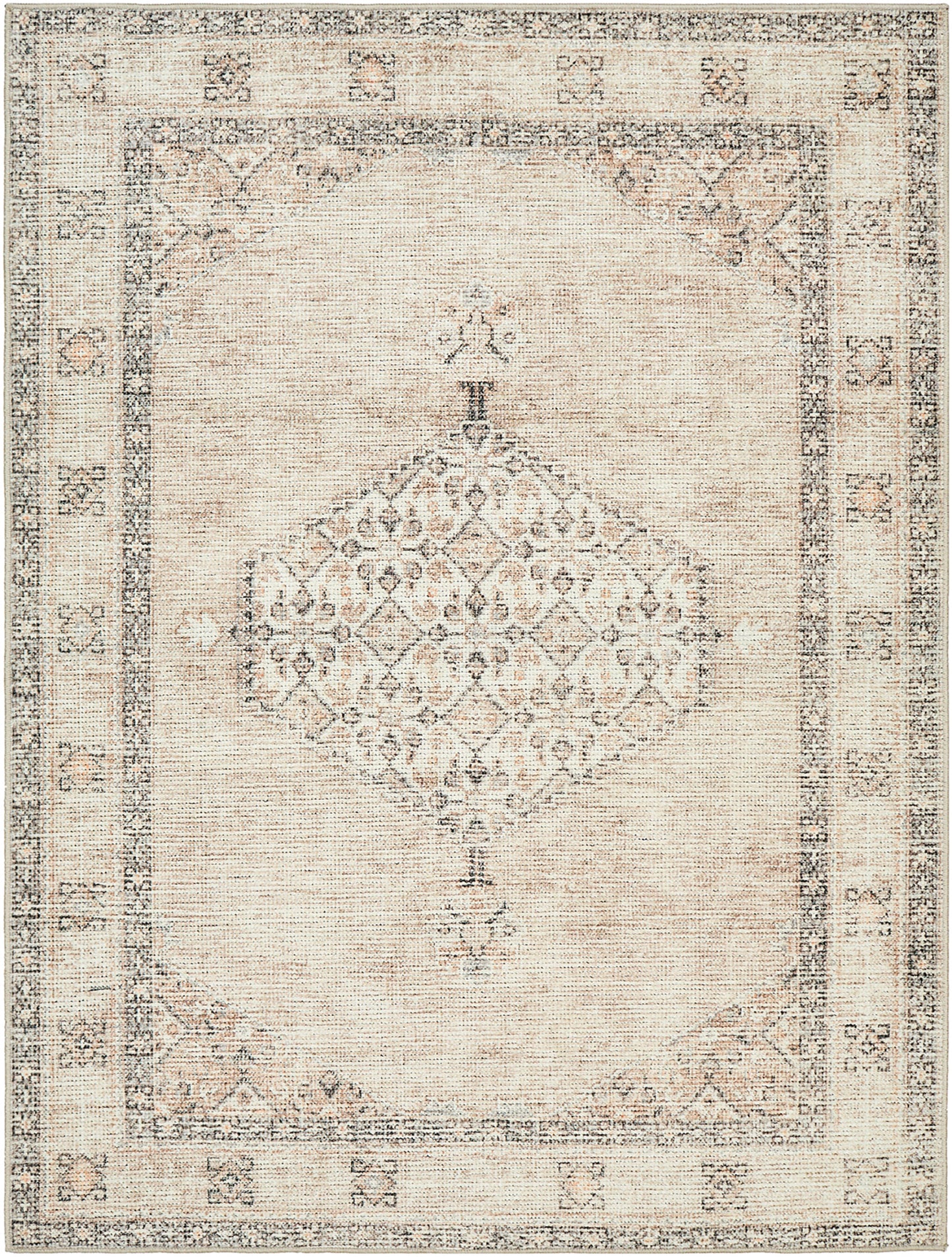 JAMESA Vintage Rug I Living Room, Bedroom, Dining Room I Traditional Oriental Boho Rug, Soft Area Rug, Short Pile, Easy Care I Brown