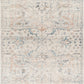 GATLIN Vintage Rug I Living Room, Bedroom, Dining I Traditional Oriental Boho Rug, Soft Area Rug, Short Pile, Easy Care I Ivory, Blue