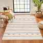 DERRYCK Scandi Rug I Living Room, Bedroom, Dining Room I Modern Boho Area Rug, Soft Luxurious Rug, Short Pile, Easy Care I Ivory, Black