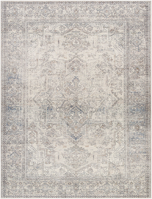 KOLE Becki Owens x Surya Vintage Traditional Oriental Boho Navy Cream Area Rug