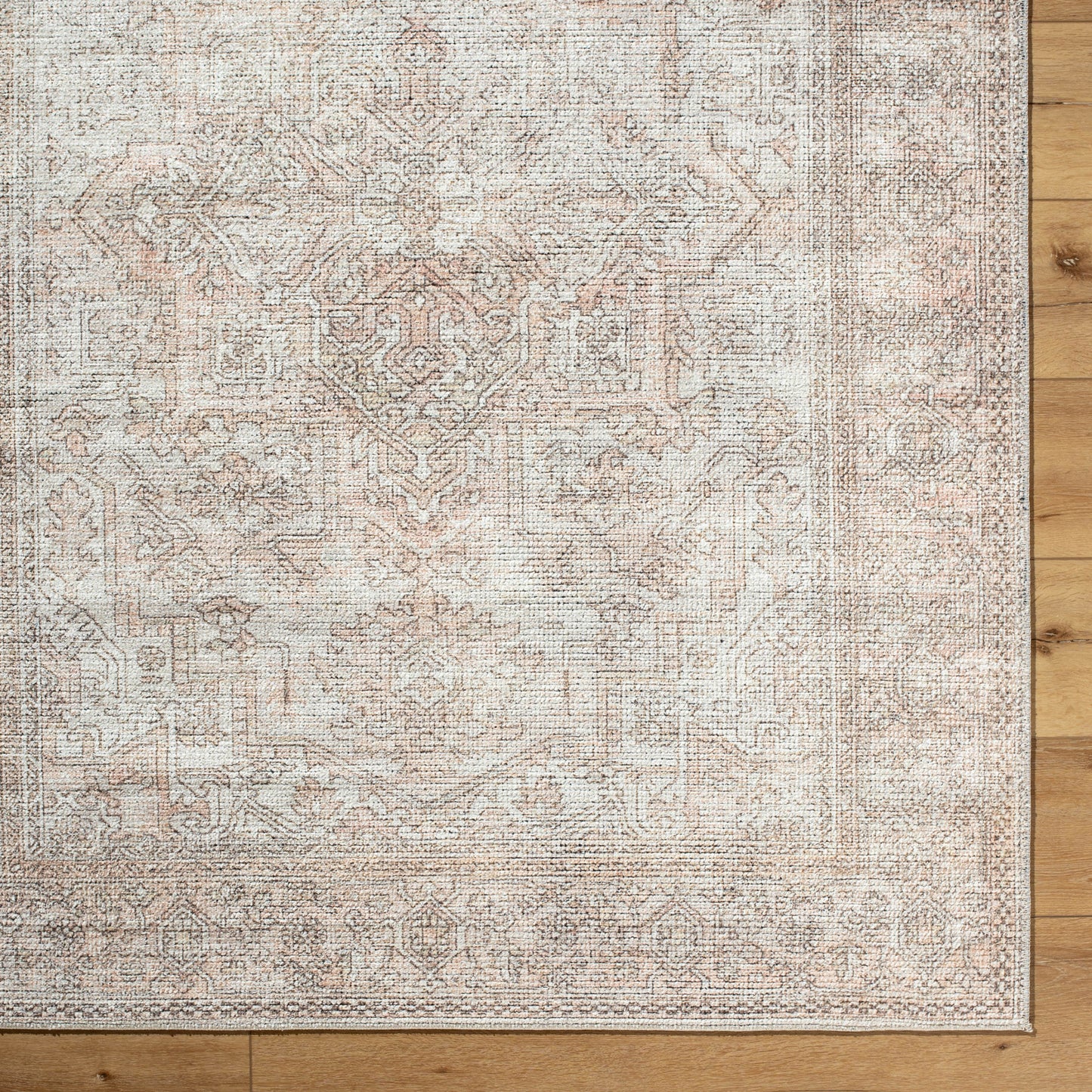 KOLE Vintage Rug I Living Room, Bedroom, Dining I Traditional Oriental Boho Rug, Soft Area Rug, Short Pile, Easy Care I Brown, Ivory