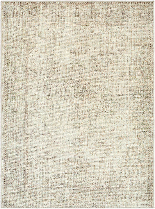 KOLE Becki Owens x Surya Vintage Traditional Oriental Boho Sage Cream Area Rug