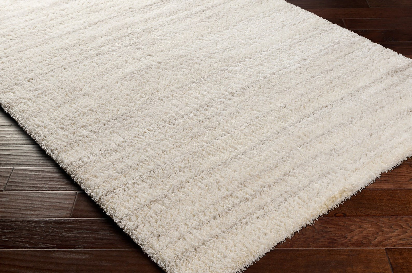 BOYER Shaggy Rug I Living Room, Bedroom I Modern Boho Area Rug, Soft Fluffy Rug, Plush Pile, Large Thick Rug, Easy Care I White, Grey