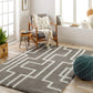 BREWSTER Shaggy Rug I Living Room, Bedroom I Modern Boho Area Rug, Soft Fluffy Rug, Plush Pile, Large Thick Rug, Easy Care I Grey, Ivory