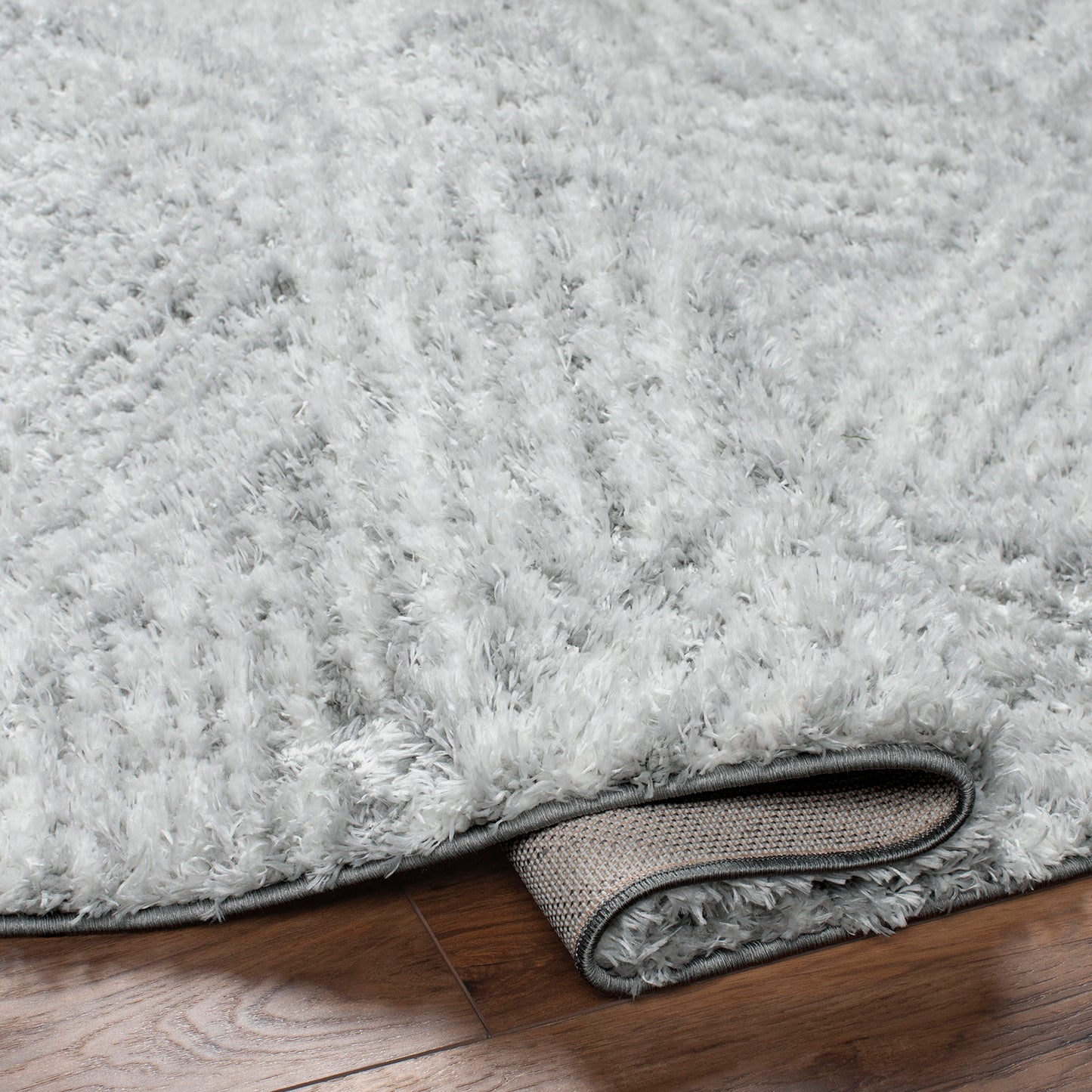 BROOKE Shaggy Modern Boho Soft Fluffy Thick Plush Pile Light Grey Area Rug