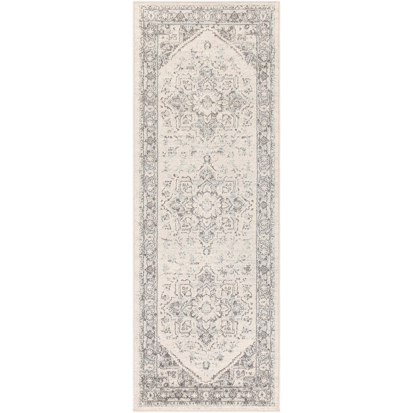 CHARTRES Vintage Rug I Living Room, Bedroom, Dining I Traditional Oriental Boho Rug, Soft Area Rug, Short Pile, Easy Care I Grey, Beige