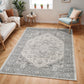 CHARTRES Vintage Traditional Oriental Boho Grey White Area Rug