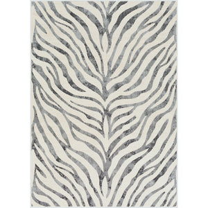 CHAMBERY Scandi Modern Boho Zebra Charcoal Area Rug