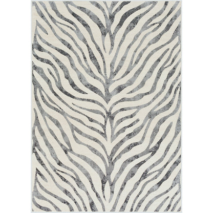 CHAMBERY Scandi Modern Boho Zebra Charcoal Area Rug