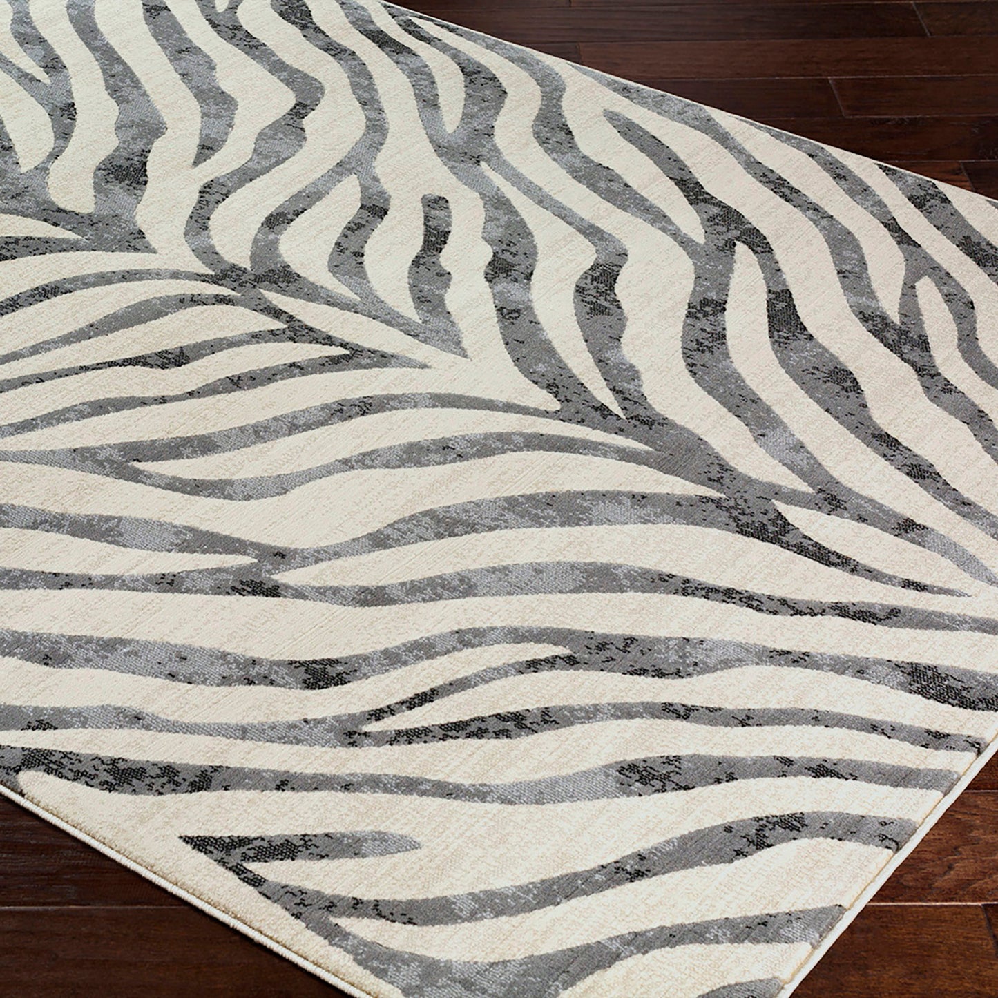 CHAMBERY Scandi Modern Boho Zebra Charcoal Area Rug