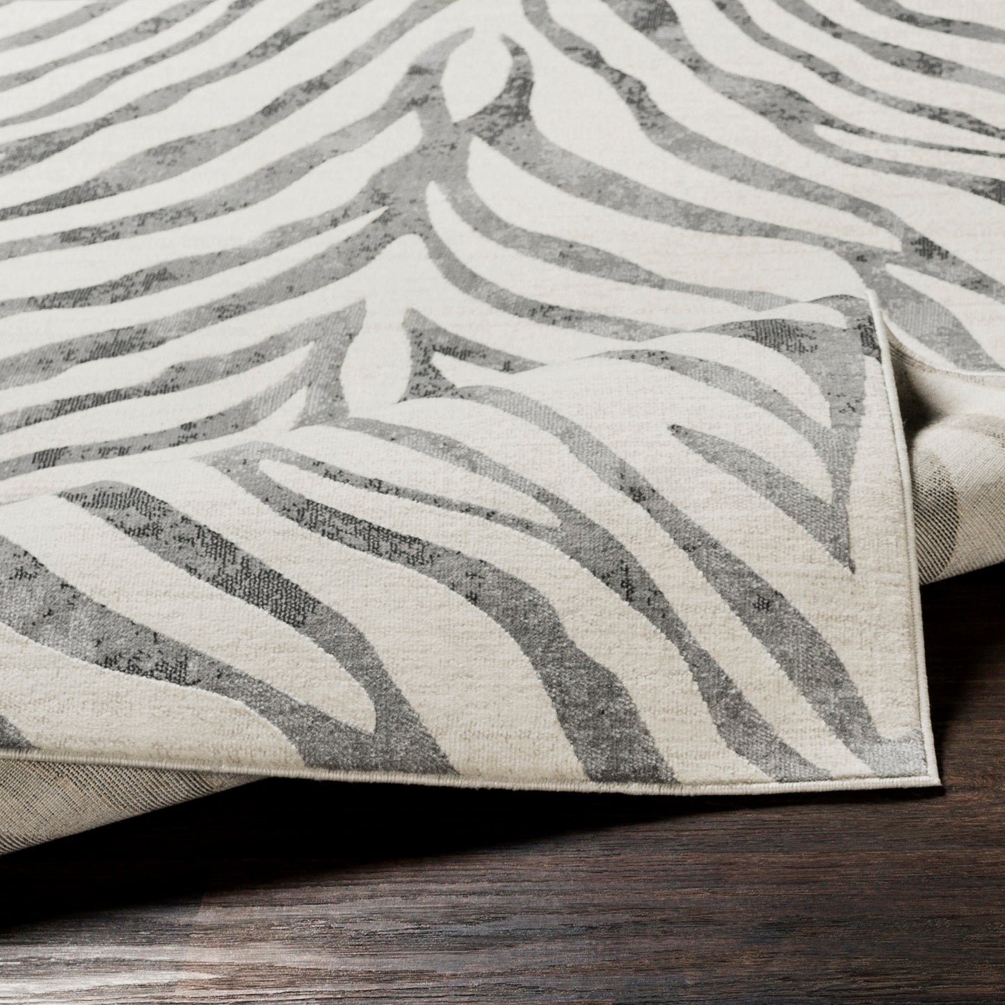 CHAMBERY Scandi Modern Boho Zebra Charcoal Area Rug