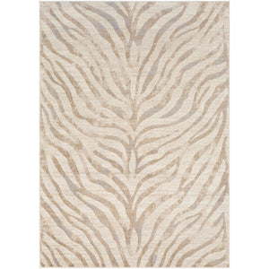 CHAMBERY Scandi Modern Boho Zebra Light Grey Area Rug