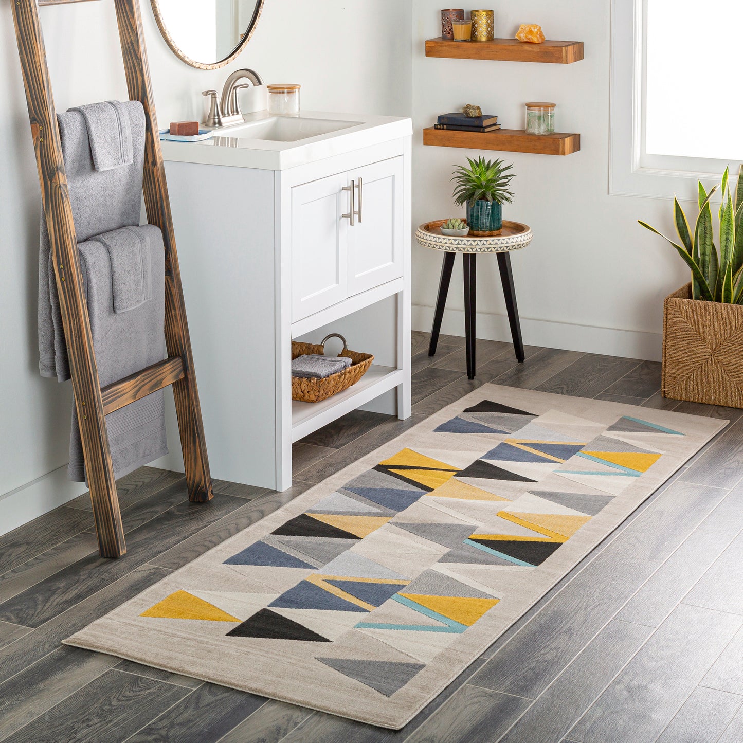 DOMWIER Scandi Modern Boho Mustard Area Rug