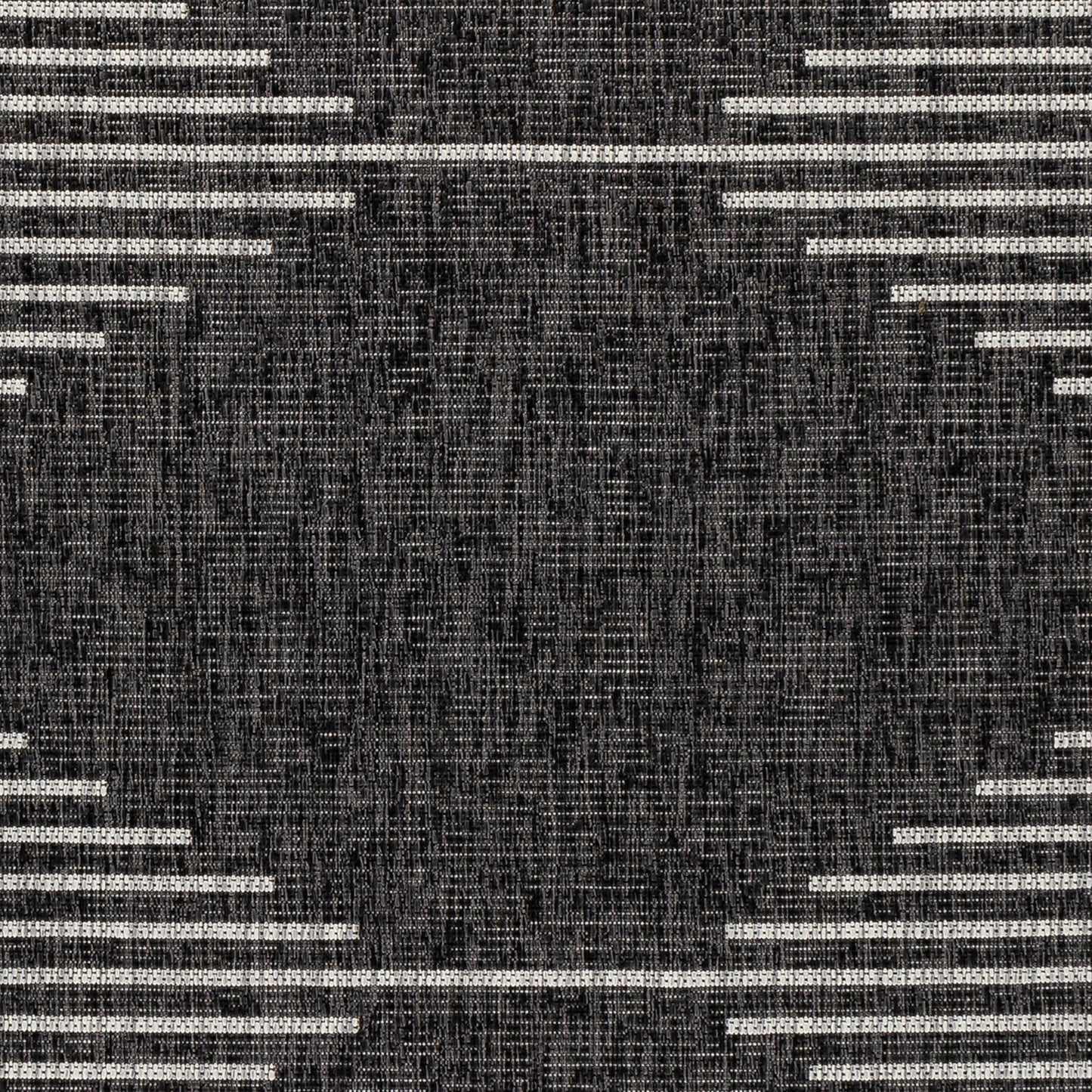 OKSWERD In- & Outdoor Rug I Balcony, Terrace, Kitchen, Garden, Patio I Modern Boho Rug, UV Weather Stain Resistant I Black, Grey