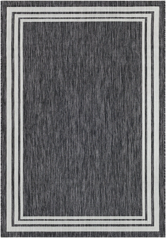 WEZEP In- & Outdoor Traditionnal Boho Dark Grey Rug