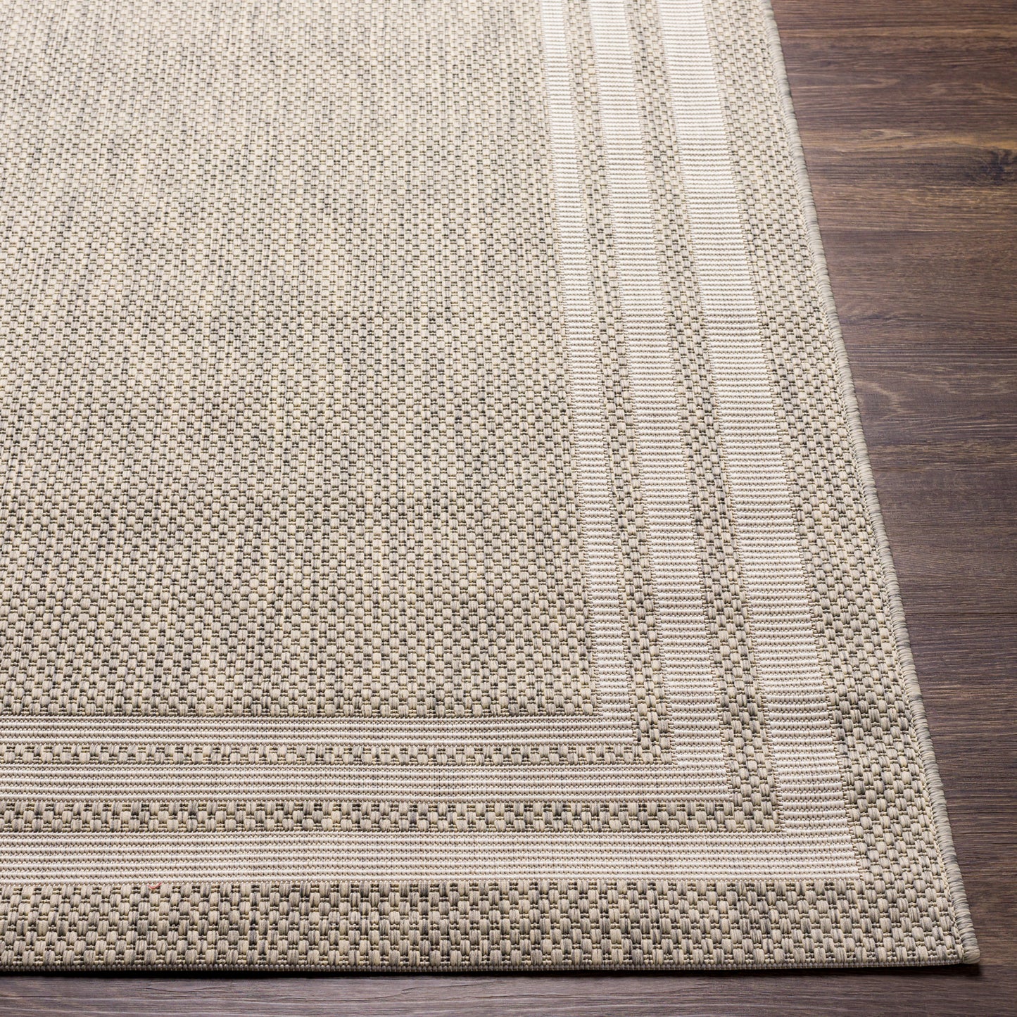 WEZEP In- & Outdoor Rug I Balcony, Terrace, Kitchen, Garden, Veranda, Patio I Modern Boho Rug, UV Weather Stain Resistant I Beige, Grey