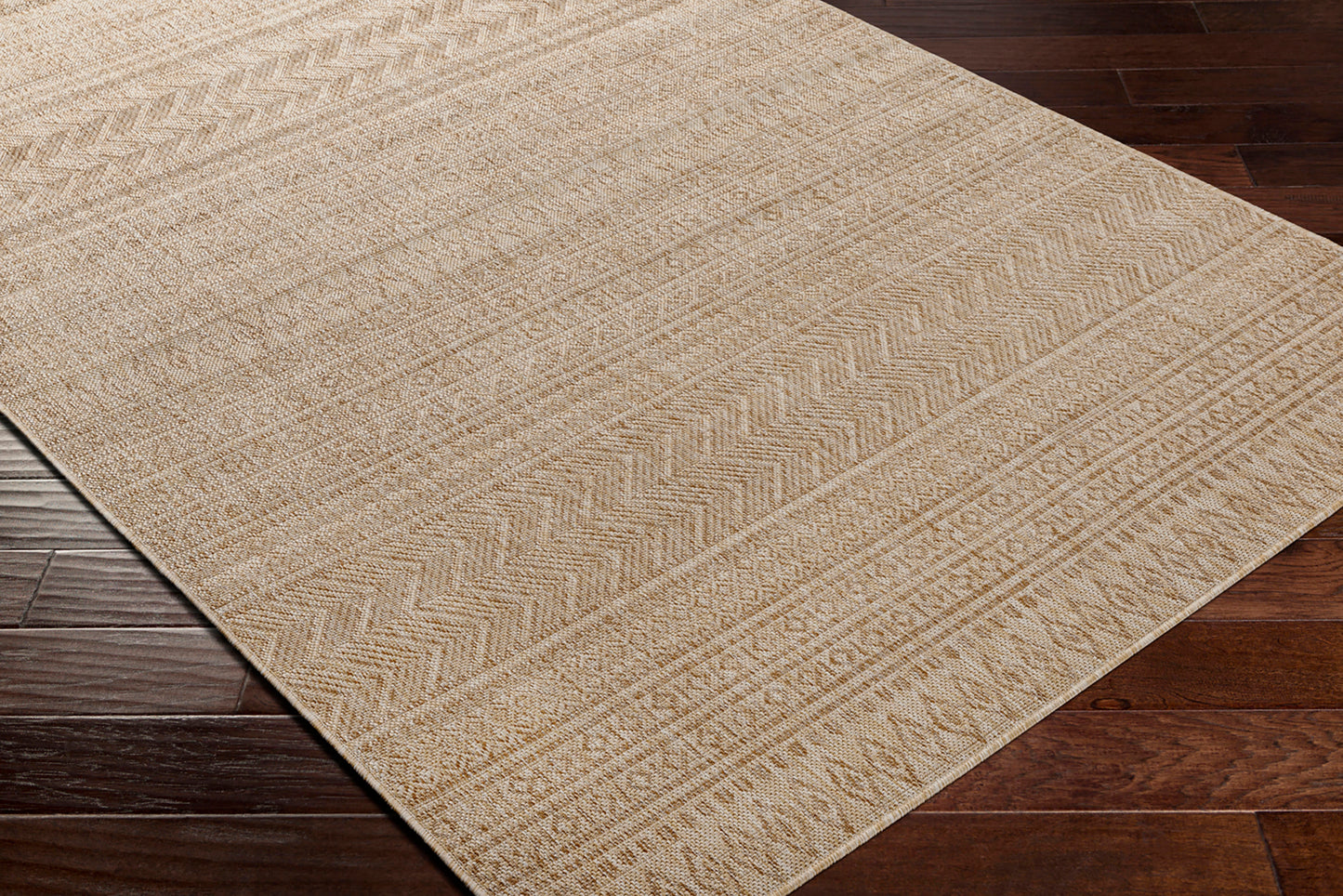 ANTIBES In- & Outdoor Rug I Balcony, Terrace, Kitchen, Garden, Patio I Modern Boho Rug, UV Weather Stain Resistant I Brown, Ivory