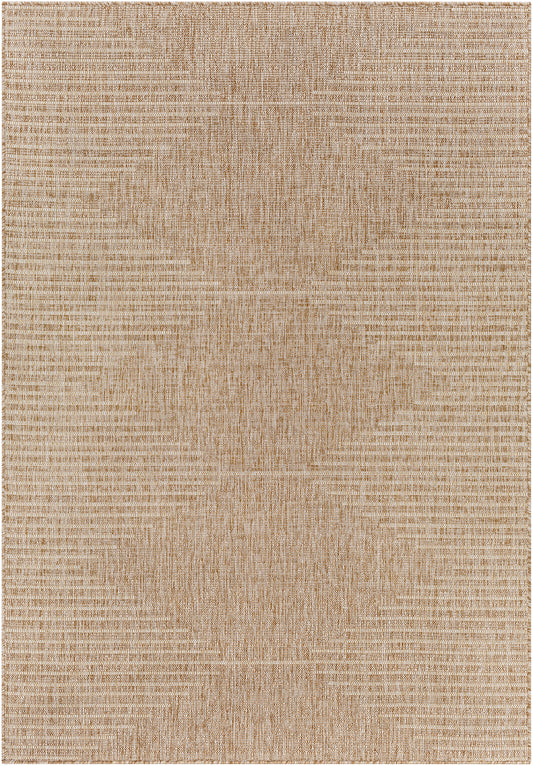 OKSWERD In- & Outdoor Boho Brown Rug