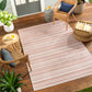 PAU In- & Outdoor Rug I Balcony, Terrace, Kitchen, Garden, Veranda, Patio I Modern Boho Rug, UV Weather Stain Resistant I Pink, Ivory