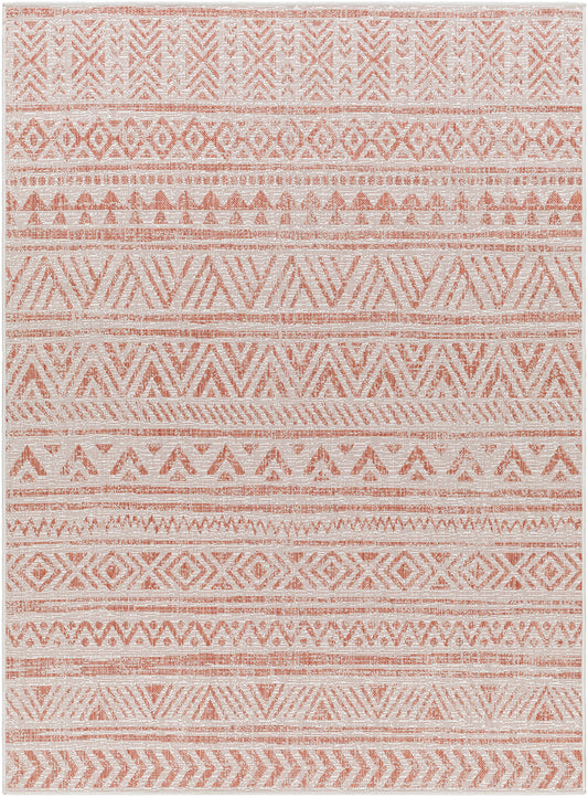 GOFF In- & Outdoor Boho Coral Pink Rug