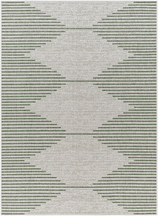 OKSWERD In- & Outdoor Boho Moss Grey Rug