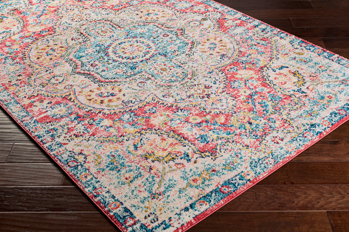 LOLA Vintage Traditional Oriental Boho Rose Area Rug