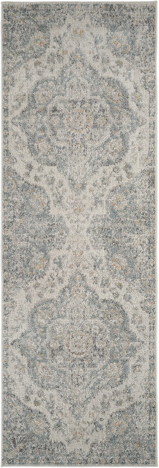 LOLA Vintage Traditional Oriental Boho Light Grey Area Rug