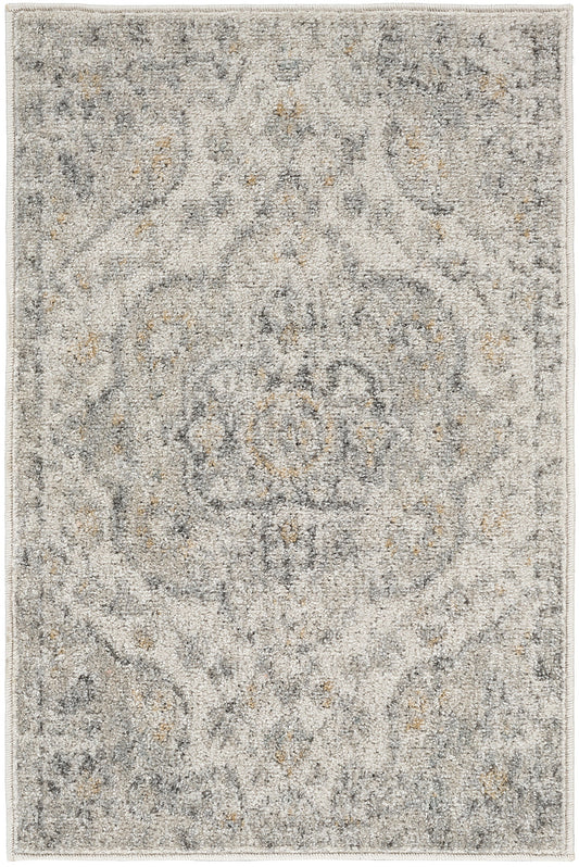 LOLA Vintage Traditional Oriental Boho Medium Grey Area Rug