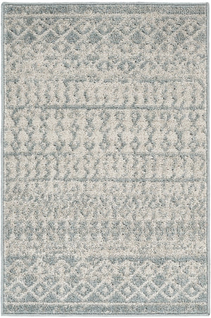 LOUISE Vintage Rug I Living Room, Bedroom, Hallway I Traditional Oriental Boho Rug, Soft Area Rug, Short Pile, Easy Care I Grey, Blue