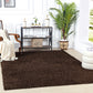 TORRIS Shaggy Rug I Living Room, Bedroom, Hallway I Modern Boho Area Rug, Soft Fluffy Rug, Plush Pile, Large Thick Rug I Dark Brown