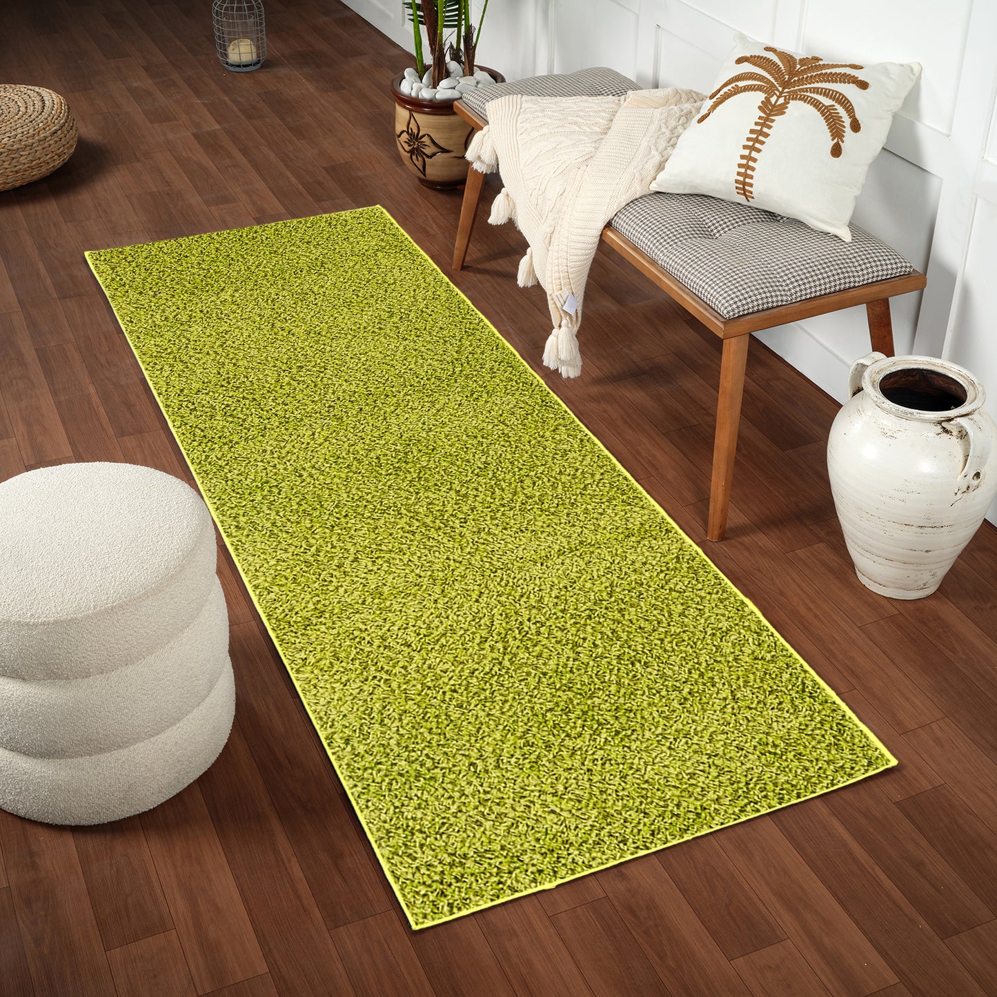 TORRIS Shaggy Rug I Living Room, Bedroom, Hallway I Modern Boho Area Rug, Soft Durable Fluffy Rug, Plush Pile, Large Thick Rug I Green