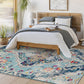 BRONGERGA Vintage Traditional Oriental Boho Blue Area Rug