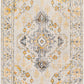 BURUM Vintage Rug I Living Room, Bedroom, Hallway I Traditional Oriental Boho Rug, Soft Area Rug, Short Pile, Easy Care I Yellow, Beige