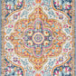 DEINUM Vintage Rug I Living Room, Bedroom, Hallway I Traditional Oriental Boho Rug, Soft Area Rug, Short Pile, Easy Care I Orange, Blue