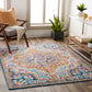 DEINUM Vintage Rug I Living Room, Bedroom, Hallway I Traditional Oriental Boho Rug, Soft Area Rug, Short Pile, Easy Care I Orange, Blue