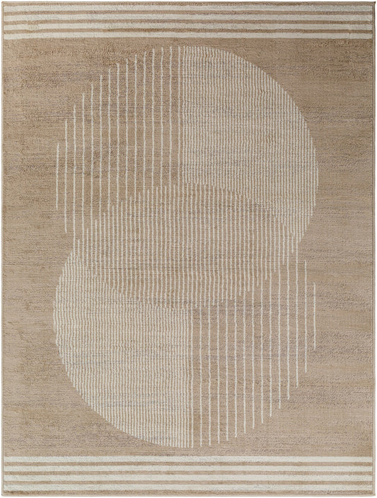 LAKIN Scandi Modern Boho Brown Area Rug