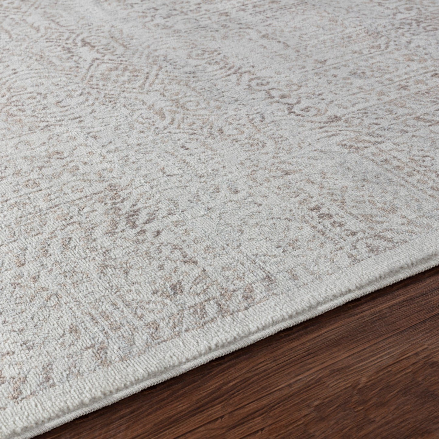 MAKITA Vintage Rug I Living Room, Bedroom I Traditional Oriental Boho Rug, Soft Area Rug, Short Pile, Easy Care I Tan, Ivory, Grey