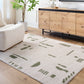 PRUNELLE Machine Washable Shaggy Boho Grass Green Area Rug