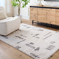 PRUNELLE Machine Washable Shaggy Boho Charcoal Area Rug