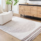 DONELLE Machine Washable Shaggy Boho Dark Brown Area Rug