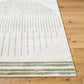 DONELLE Machine Washable Shaggy Boho Grass Green Area Rug