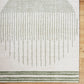 DONELLE Machine Washable Shaggy Boho Grass Green Area Rug