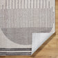 DONELLE Machine Washable Shaggy Boho Charcoal Area Rug