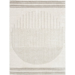 DONELLE Machine Washable Shaggy Boho Medium Grey Area Rug