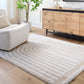 ANELLE Machine Washable Shaggy Boho Beige Area Rug