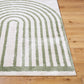 ANELLE Machine Washable Shaggy Boho Grass Green Area Rug