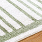 ANELLE Machine Washable Shaggy Boho Grass Green Area Rug